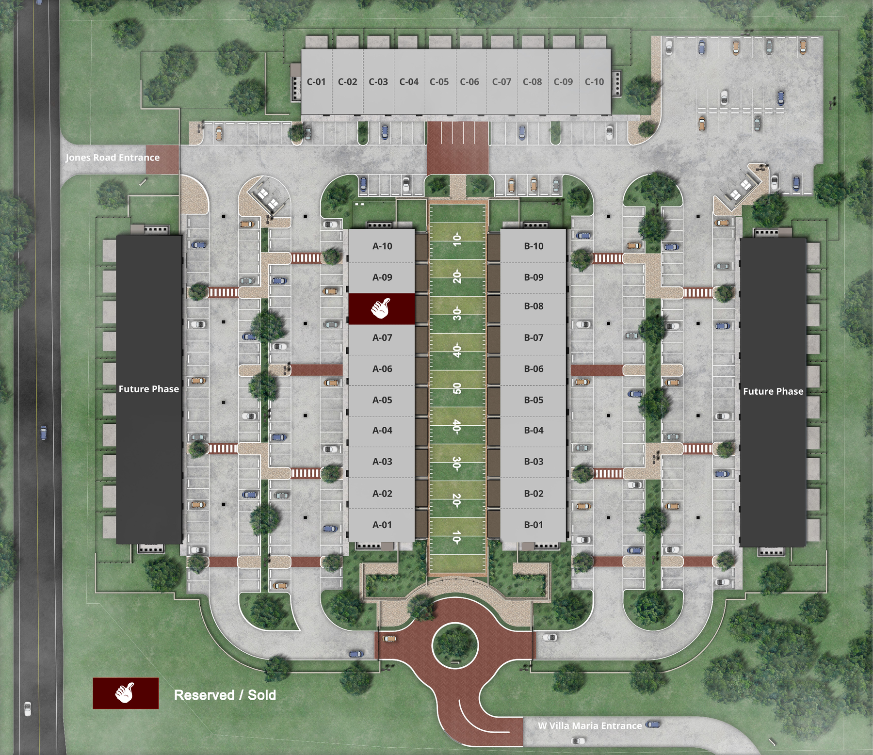 Gameday Suites availability map.
