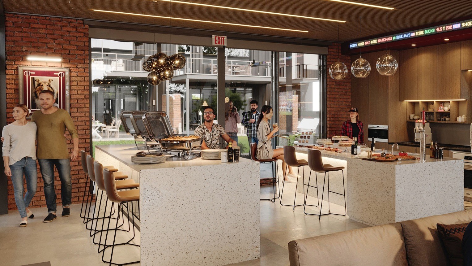 Luxury lounge prepared for private entertaining.